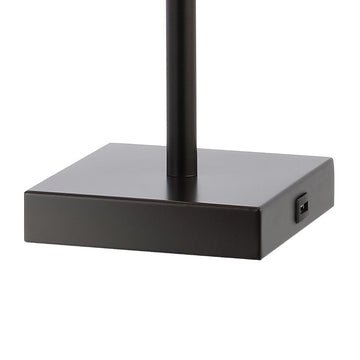 Austin 25.5" Farmhouse Industrial Iron LED Table Lamp with USB Charging Port and Adjustable Reading Light - JONATHAN Y